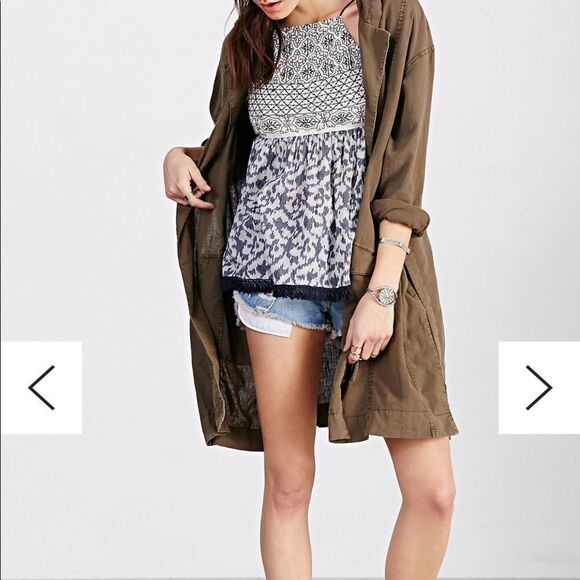 Ecote Embroidered Pinafore Tank Top - Picture 6 of 15